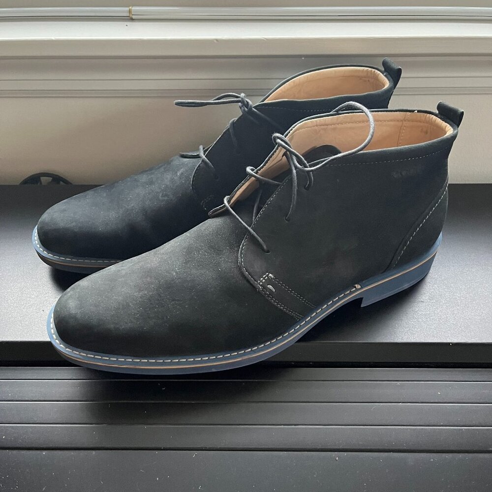 Ecco Navy Blue Suede Chukka Desert Boots EU size 47